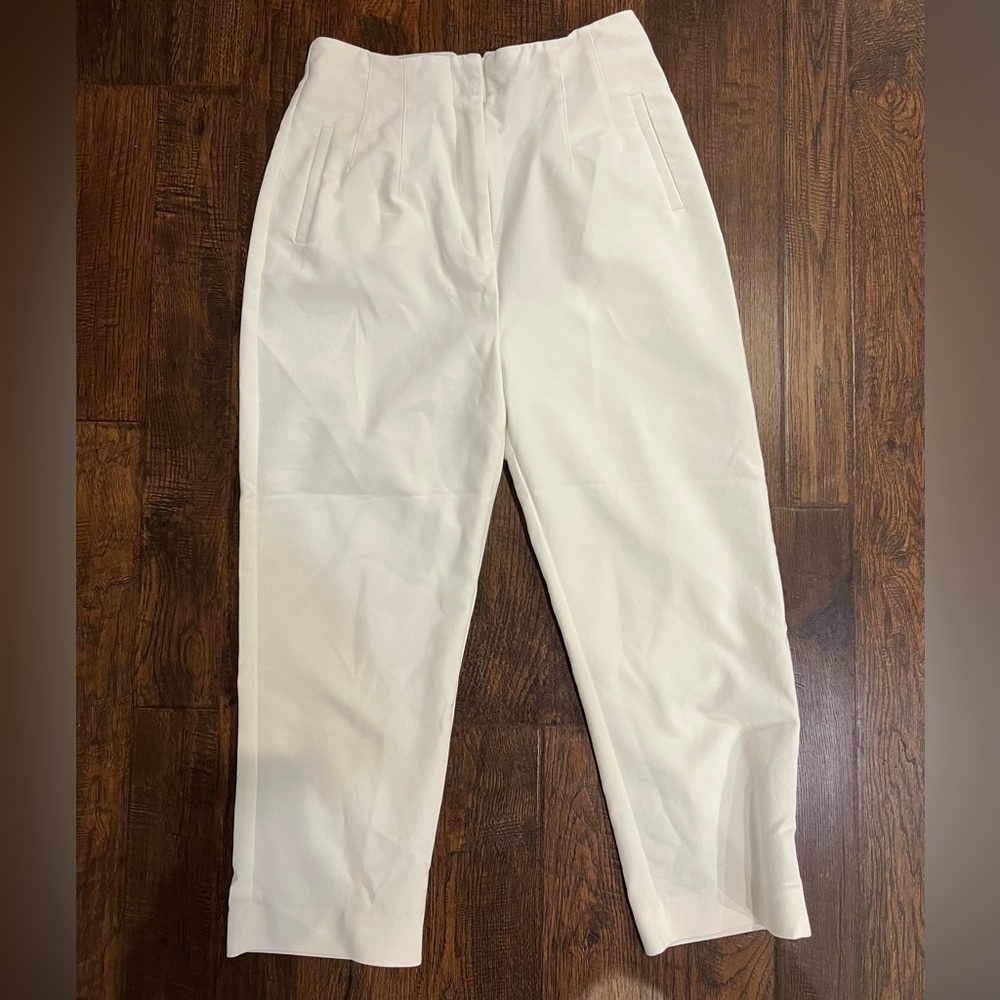 Love Bonito White Dress Pants - cropped length